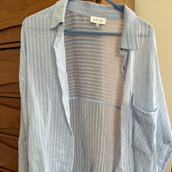 Sheer button down shirt - Picture 1 of 5